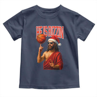 Jesus Basketball Christmas Toddler T Shirt He Is Rizzin - Wonder Print Shop