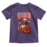 Jesus Basketball Christmas Toddler T Shirt He Is Rizzin - Wonder Print Shop