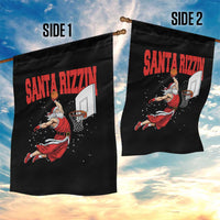 Santa Basketball Christmas Garden Flag He Is Rizzin - Wonder Print Shop