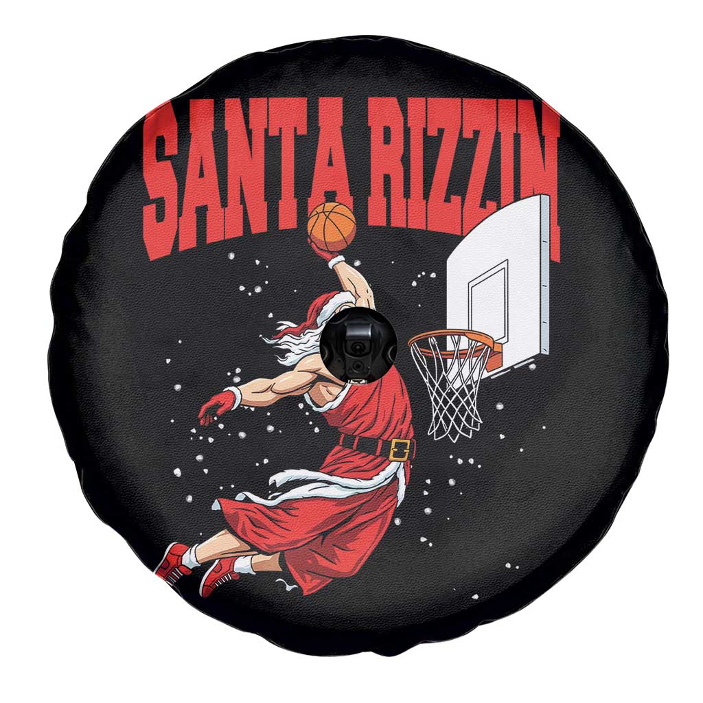 Santa Basketball Christmas Spare Tire Cover He Is Rizzin - Wonder Print Shop