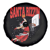 Santa Basketball Christmas Spare Tire Cover He Is Rizzin - Wonder Print Shop
