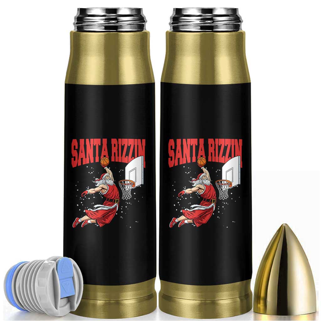 Santa Basketball Christmas Bullet Tumbler He Is Rizzin - Wonder Print Shop