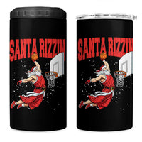 Santa Basketball Christmas 4 in 1 Can Cooler Tumbler He Is Rizzin - Wonder Print Shop