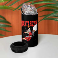 Santa Basketball Christmas 4 in 1 Can Cooler Tumbler He Is Rizzin - Wonder Print Shop