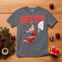 Santa Basketball Christmas T Shirt He Is Rizzin - Wonder Print Shop