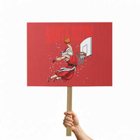 Santa Basketball Christmas Protest Sign He Is Rizzin - Wonder Print Shop