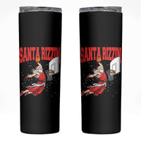 Santa Basketball Christmas Skinny Tumbler He Is Rizzin - Wonder Print Shop