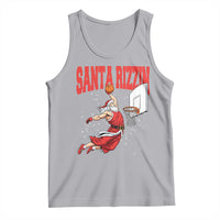 Santa Basketball Christmas Tank Top He Is Rizzin - Wonder Print Shop