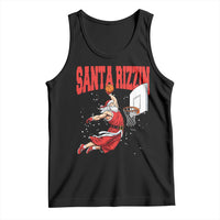 Santa Basketball Christmas Tank Top He Is Rizzin - Wonder Print Shop