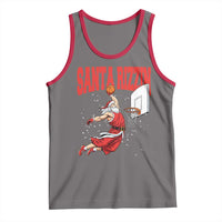 Santa Basketball Christmas Tank Top He Is Rizzin - Wonder Print Shop