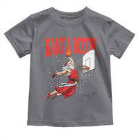 Santa Basketball Christmas Toddler T Shirt He Is Rizzin - Wonder Print Shop