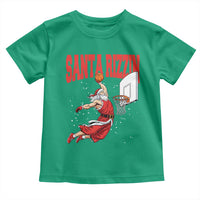 Santa Basketball Christmas Toddler T Shirt He Is Rizzin - Wonder Print Shop