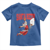 Santa Basketball Christmas Toddler T Shirt He Is Rizzin - Wonder Print Shop