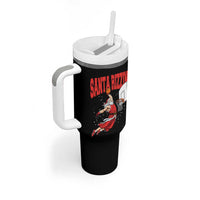 Santa Basketball Christmas Tumbler With Handle He Is Rizzin - Wonder Print Shop
