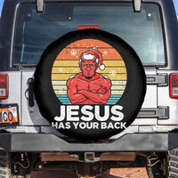 Funny Satan Christmas Spare Tire Cover Jesus Has Your Back - Wonder Print Shop