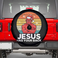 Funny Satan Christmas Spare Tire Cover Jesus Has Your Back - Wonder Print Shop