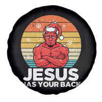 Funny Satan Christmas Spare Tire Cover Jesus Has Your Back - Wonder Print Shop