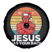 Funny Satan Christmas Spare Tire Cover Jesus Has Your Back - Wonder Print Shop
