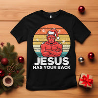 Funny Satan Christmas T Shirt Jesus Has Your Back - Wonder Print Shop