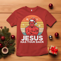 Funny Satan Christmas T Shirt Jesus Has Your Back - Wonder Print Shop