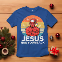 Funny Satan Christmas T Shirt Jesus Has Your Back - Wonder Print Shop