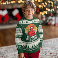 Funny Satan Xmas Ugly Christmas Sweater Jesus Has Your Back - Wonder Print Shop
