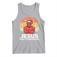 Funny Satan Christmas Tank Top Jesus Has Your Back - Wonder Print Shop