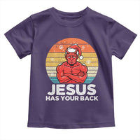 Funny Satan Christmas Toddler T Shirt Jesus Has Your Back - Wonder Print Shop