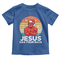 Funny Satan Christmas Toddler T Shirt Jesus Has Your Back - Wonder Print Shop