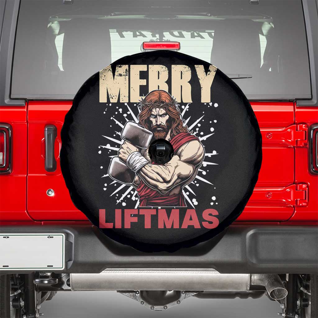 Jesus Gym Christmas Spare Tire Cover Merry Liftmas Xmas - Wonder Print Shop