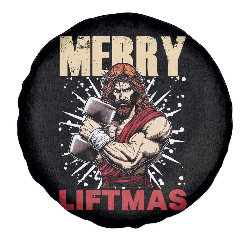 Jesus Gym Christmas Spare Tire Cover Merry Liftmas Xmas - Wonder Print Shop