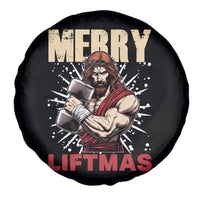 Jesus Gym Christmas Spare Tire Cover Merry Liftmas Xmas - Wonder Print Shop