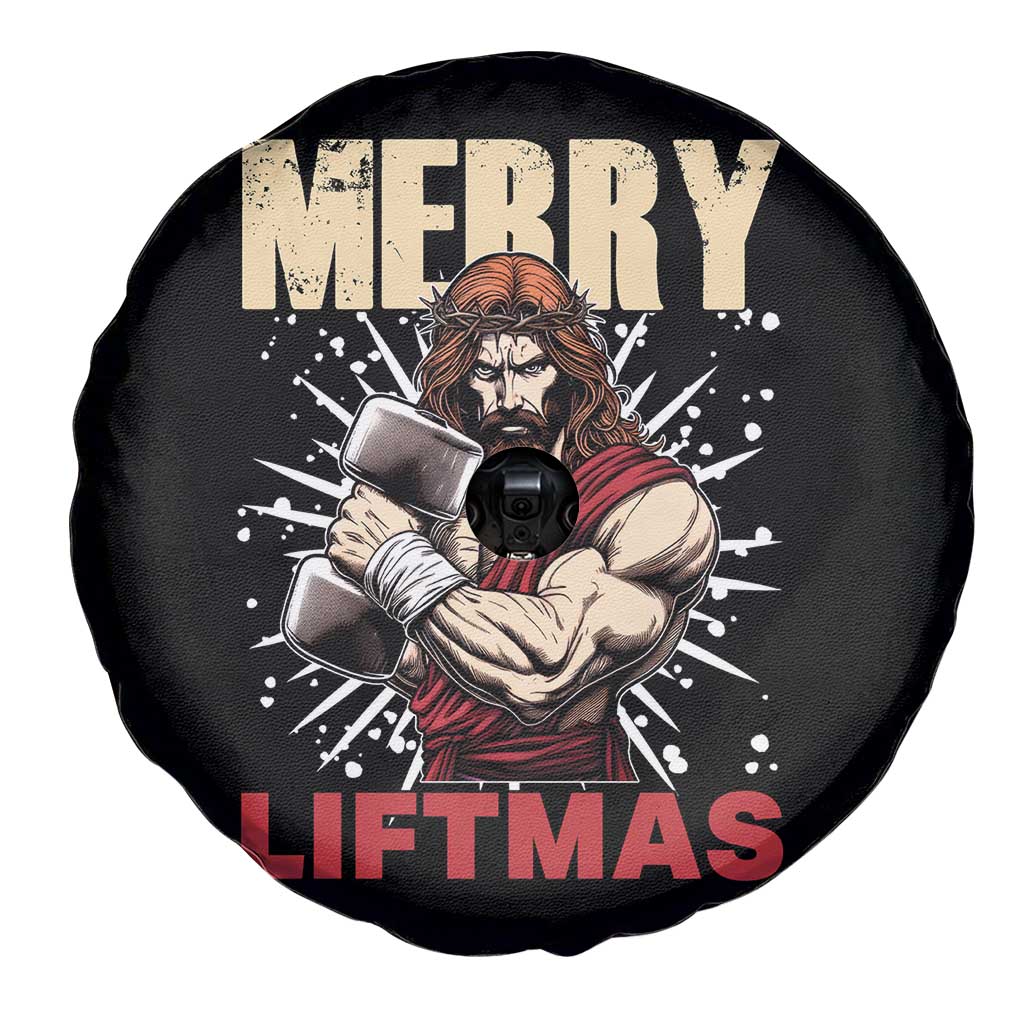 Jesus Gym Christmas Spare Tire Cover Merry Liftmas Xmas - Wonder Print Shop