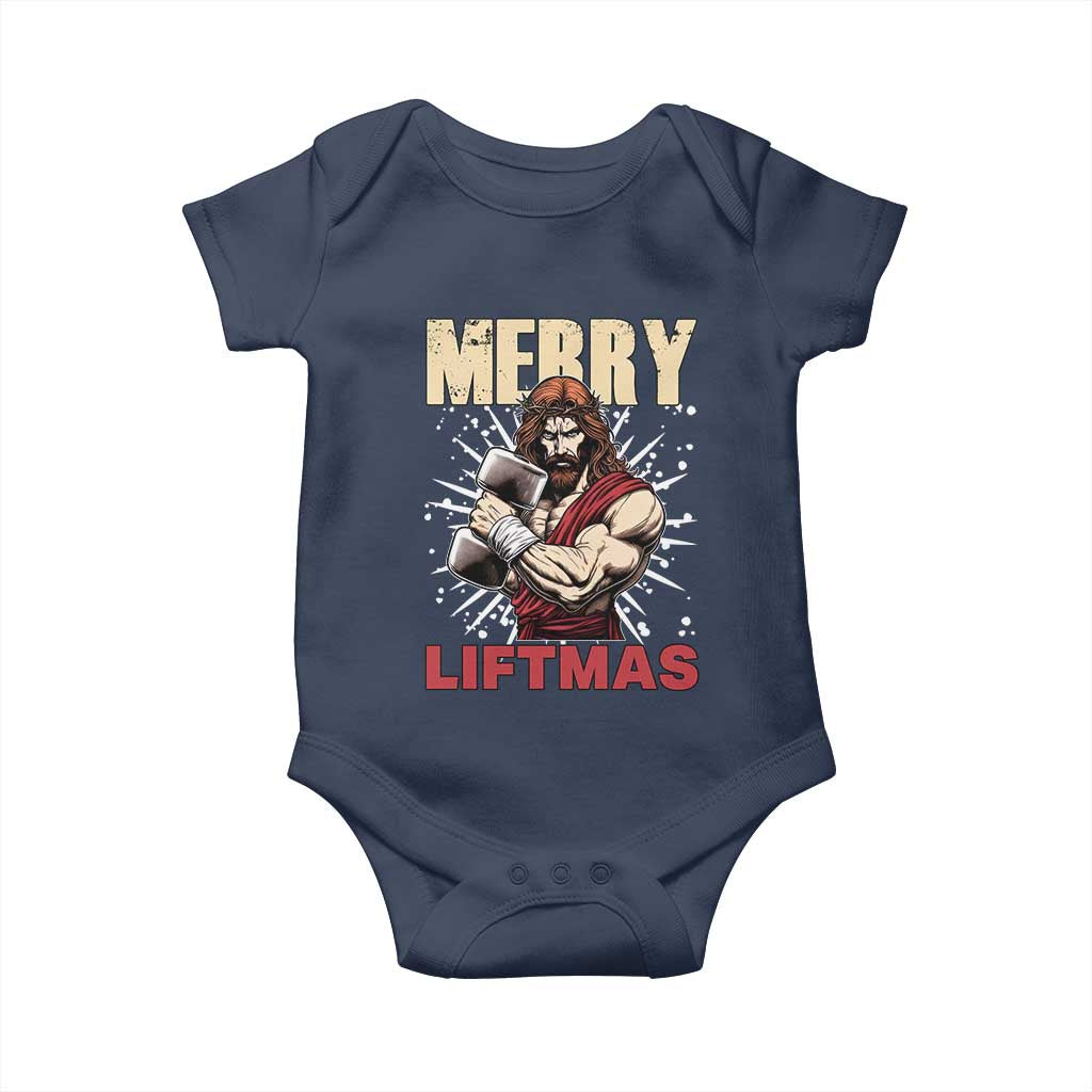 Jesus Gym Christmas Baby Onesie Merry Liftmas Xmas - Wonder Print Shop