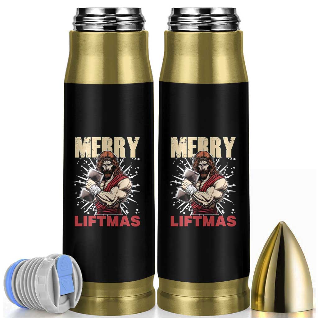 Jesus Gym Christmas Bullet Tumbler Merry Liftmas Xmas - Wonder Print Shop