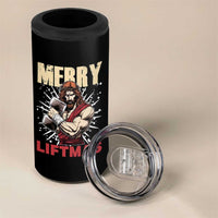 Jesus Gym Christmas 4 in 1 Can Cooler Tumbler Merry Liftmas Xmas - Wonder Print Shop