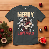 Jesus Gym Christmas T Shirt Merry Liftmas Xmas - Wonder Print Shop