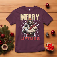 Jesus Gym Christmas T Shirt Merry Liftmas Xmas - Wonder Print Shop