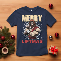 Jesus Gym Christmas T Shirt Merry Liftmas Xmas - Wonder Print Shop