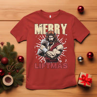 Jesus Gym Christmas T Shirt Merry Liftmas Xmas - Wonder Print Shop