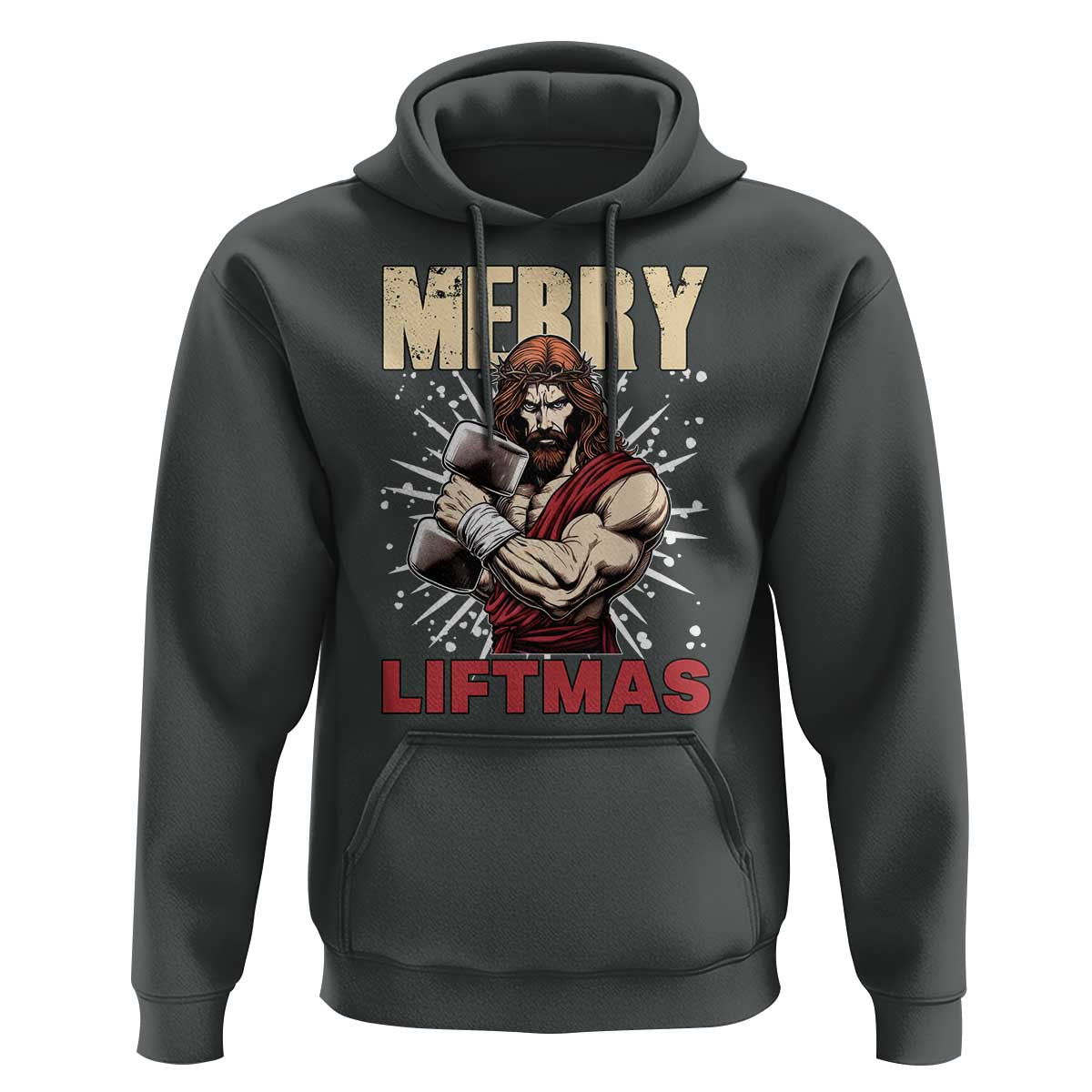 Jesus Gym Christmas Hoodie Merry Liftmas Xmas - Wonder Print Shop