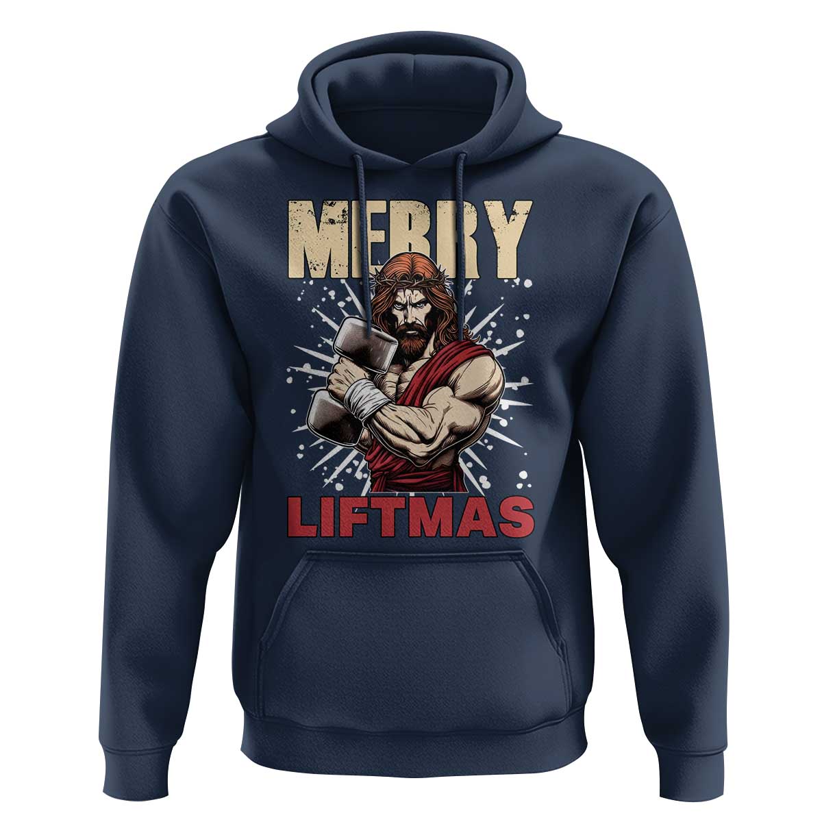 Jesus Gym Christmas Hoodie Merry Liftmas Xmas - Wonder Print Shop