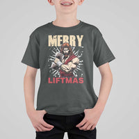 Jesus Gym Christmas T Shirt For Kid Merry Liftmas Xmas - Wonder Print Shop