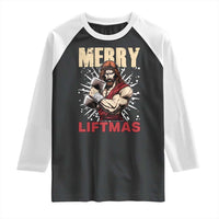 Jesus Gym Christmas Raglan Shirt Merry Liftmas Xmas - Wonder Print Shop