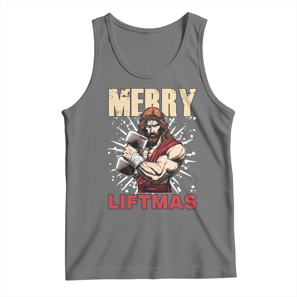 Jesus Gym Christmas Tank Top Merry Liftmas Xmas - Wonder Print Shop