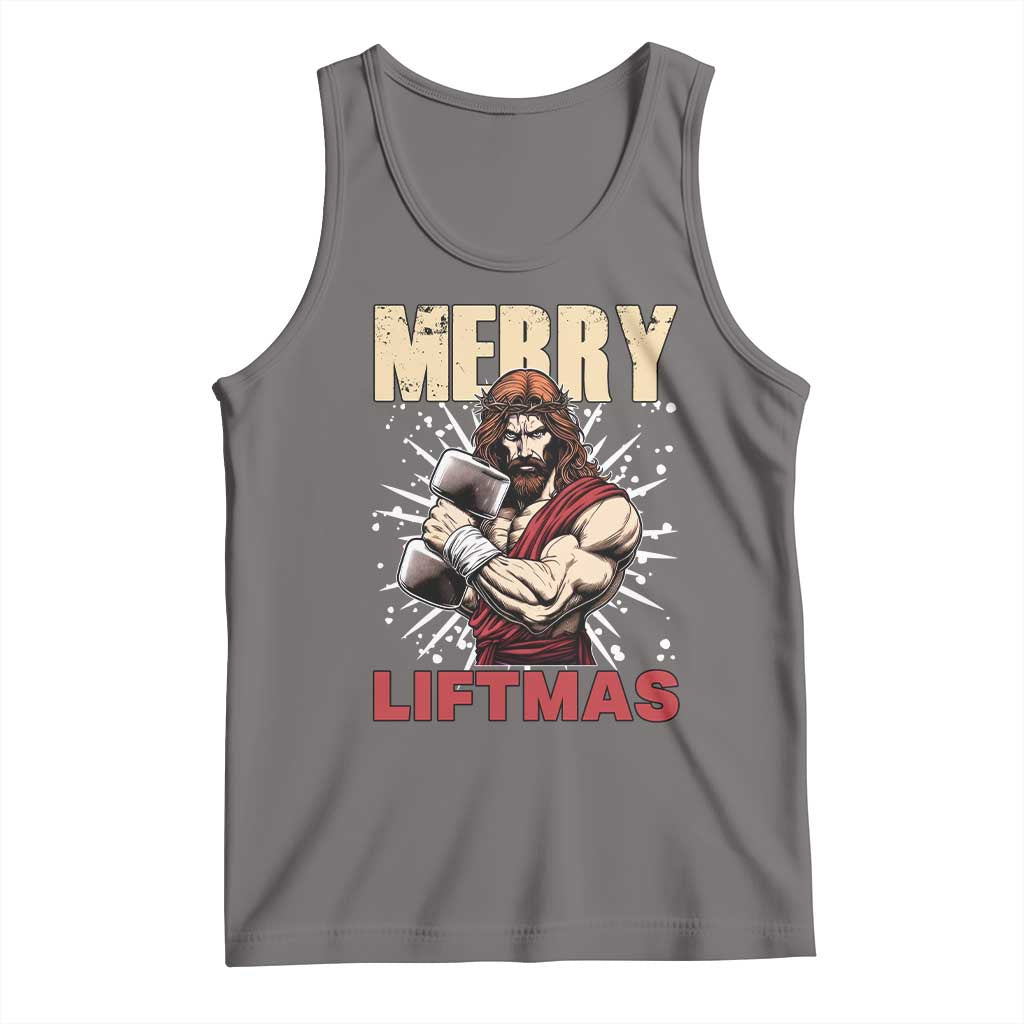 Jesus Gym Christmas Tank Top Merry Liftmas Xmas - Wonder Print Shop