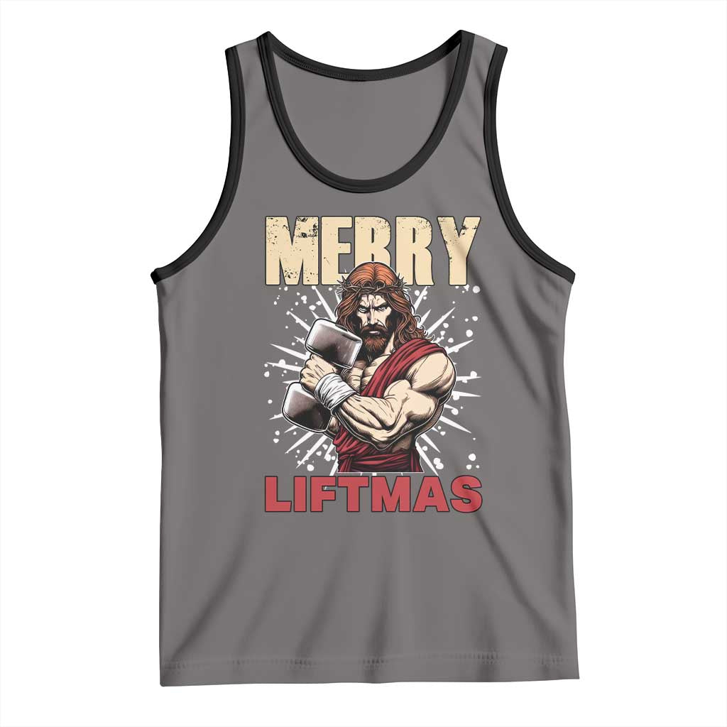 Jesus Gym Christmas Tank Top Merry Liftmas Xmas - Wonder Print Shop