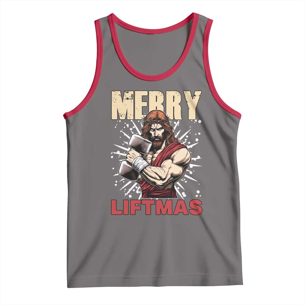 Jesus Gym Christmas Tank Top Merry Liftmas Xmas - Wonder Print Shop