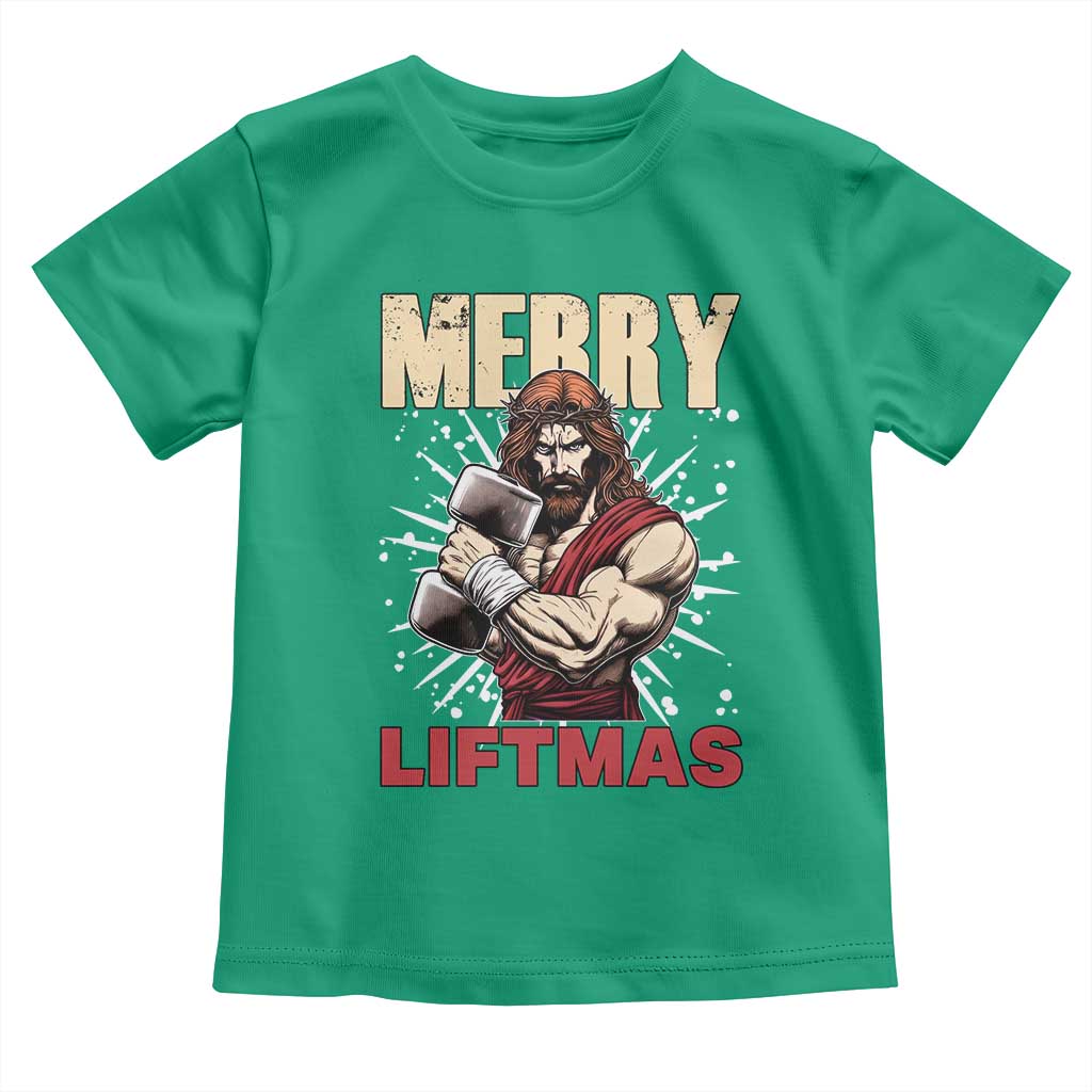 Jesus Gym Christmas Toddler T Shirt Merry Liftmas Xmas - Wonder Print Shop