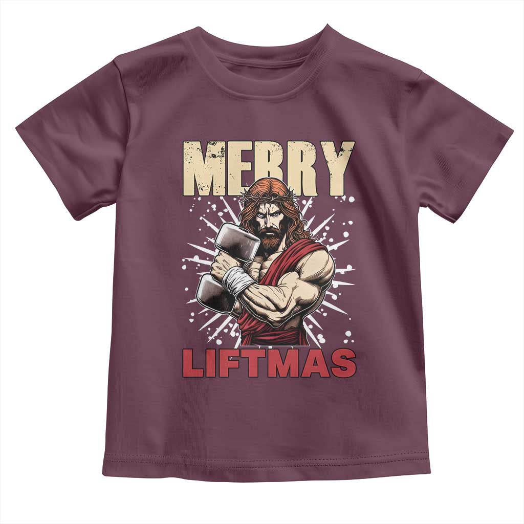 Jesus Gym Christmas Toddler T Shirt Merry Liftmas Xmas - Wonder Print Shop